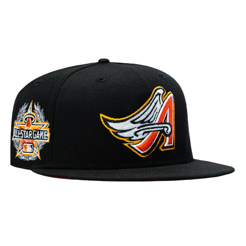 New Era 59Fifty Los Angeles Angels 2010 All Star Game Patch 1997 Orange UV Glow in the Dark Hat - Black New Era
