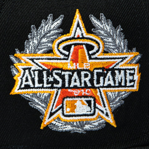 New Era 59Fifty Los Angeles Angels 2010 All Star Game Patch 1997 Orange UV Glow in the Dark Hat - Black New Era