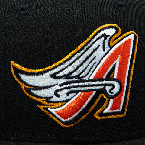 New Era 59Fifty Los Angeles Angels 2010 All Star Game Patch 1997 Orange UV Glow in the Dark Hat - Black New Era