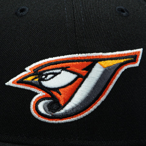 New Era 59Fifty Toronto Blue Jays 30th Anniversary Patch Orange UV Glow in the Dark Hat - Black New Era