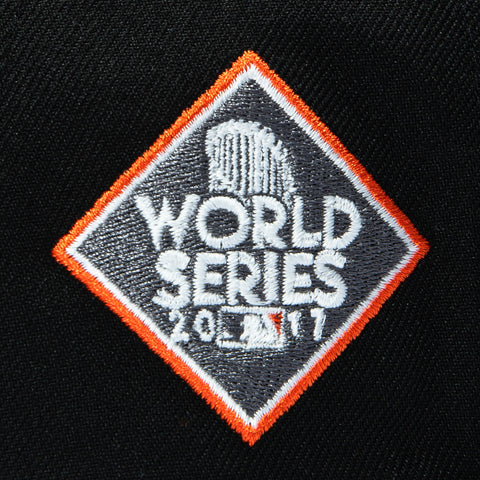 New Era 59Fifty Houston Astros 2017 World Series Patch Upside Down Orange UV Glow in the Dark Hat - Black New Era
