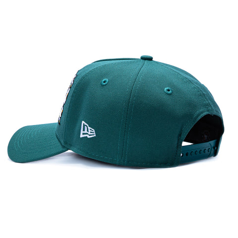 New Era 9Forty A-Frame Los Angeles Dodgers 2025 World Series Patch Lucky Cat Snapback Hat - Green New Era