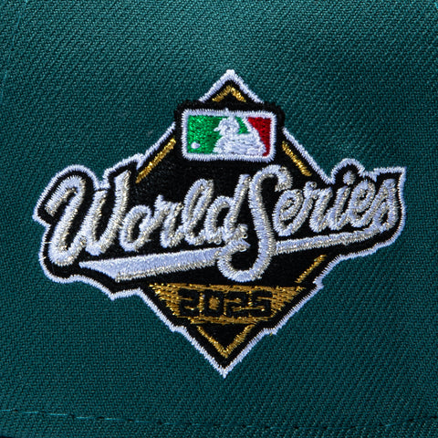 New Era 9Forty A-Frame Los Angeles Dodgers 2025 World Series Patch Lucky Cat Snapback Hat - Green New Era