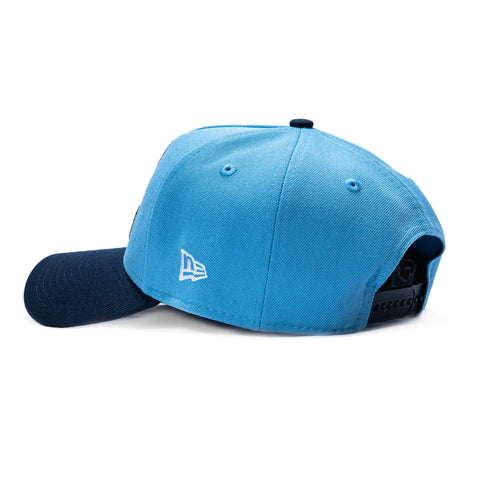 New Era 9Forty A-Frame Los Angeles Dodgers 40th Anniversary Patch Monarch Snapback Hat - Light Blue, Navy New Era