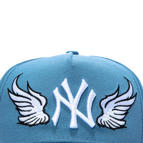 New Era 9Forty A-Frame New York Yankees 1998 World Series Patch Wings Snapback Hat - Indigo New Era