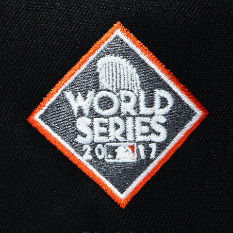 New Era 9Forty A-Frame Houston Astros 2017 World Series Patch Upside Down Orange UV Glow in the Dark Snapback Hat - Black New Era