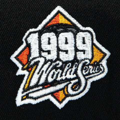 New Era 9Forty A-Frame Atlanta Braves 1999 World Series Patch Orange UV Glow in the Dark Snapback Hat - Black New Era