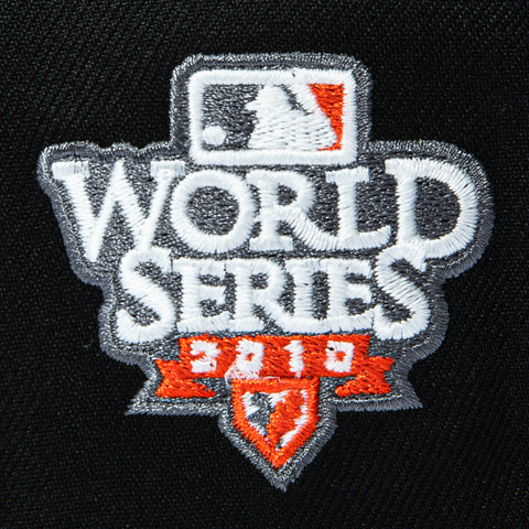 New Era 9Forty A-Frame San Francisco Giants 2010 World Series Patch Orange UV Glow in the Dark Snapback Hat - Black New Era