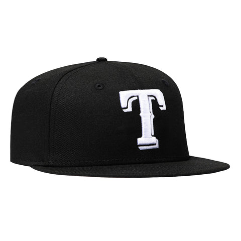 5950 RANGERS BLK/BLK/WHT New Era