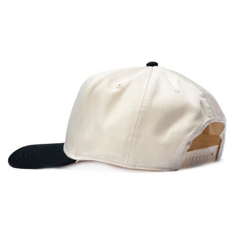 Pirate Worldwide Trophy Snapback Hat - Cream, Black Pirate Worldwide