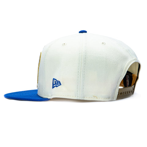 New Era 9Fifty New York Knicks 2026 NBA Champions Patch Ring Ceremony Trophy Snapback Hat - Stone, Royal New Era