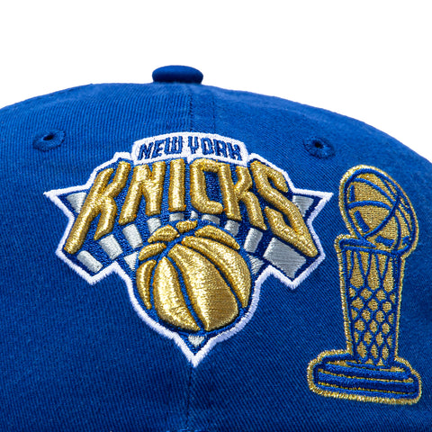 New Era 9Twenty New York Knicks 2026 NBA Champions Patch Ring Ceremony Trophy Strapback Hat - Royal New Era
