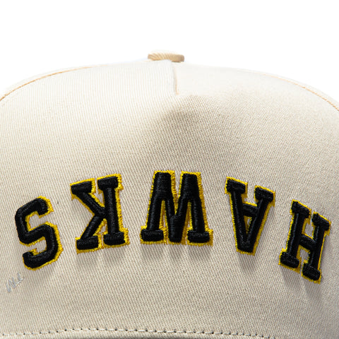 No Rivals Iowa Hawkeyes Logo Patch Snapback Upside Down Hat - Stone, Black No Rivals