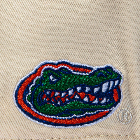 No Rivals Florida Gators Logo Patch Snapback Upside Down Hat - Stone, Royal No Rivals