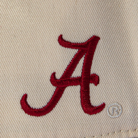 No Rivals Alabama Crimson Tide Logo Patch Snapback Upside Down Hat - Stone, Cardinal No Rivals