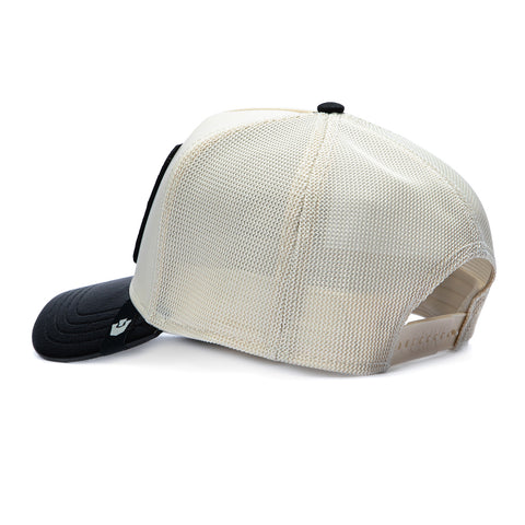 Goorin Bros Snake Vicious Faux Leather Adjustable Snapback Trucker Hat - Stone, Black Goorin Bros