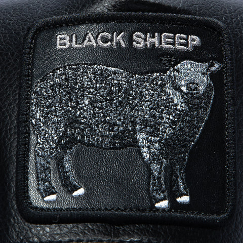 Goorin Bros Black Sheep Faux Leather Adjustable Snapback Trucker Hat - Black Goorin Bros