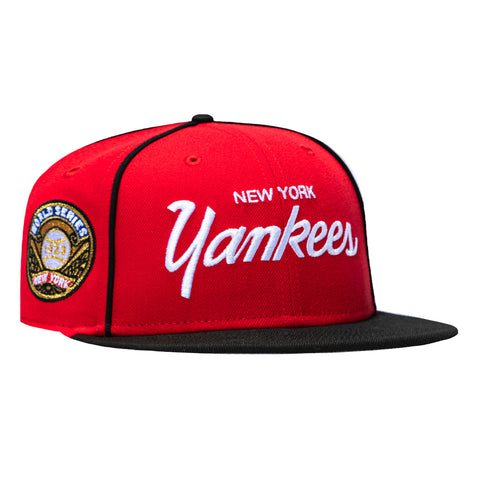 New Era 59Fifty New York Yankees 2023 World Series Patch Hat - Red, Black New Era