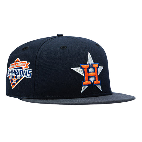 New Era 59Fifty Houston Astros 2022 World Series Champions Patch Hat - Navy, Brown New Era