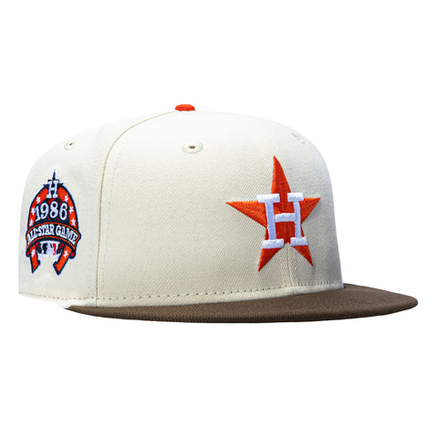 New Era 59Fifty Houston Astros 1986 All Star Game Patch Hat - Cream, Brown, Orange New Era