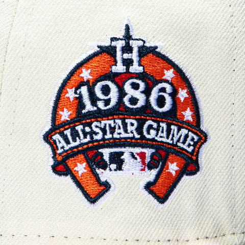 New Era 59Fifty Houston Astros 1986 All Star Game Patch Hat - Cream, Brown, Orange New Era