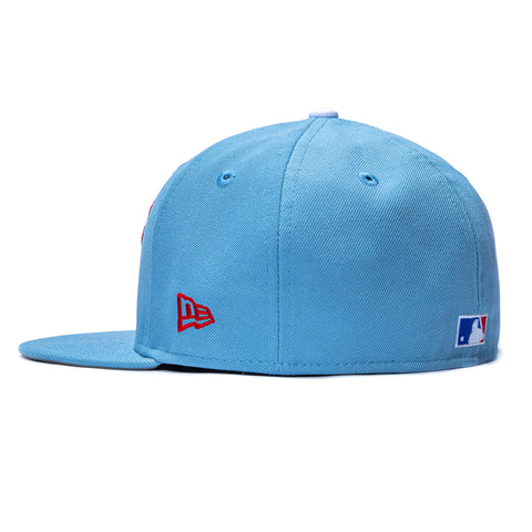 New Era 59Fifty Atlanta Braves 1995 World Series Patch Stars Hat - Light Blue, Red New Era