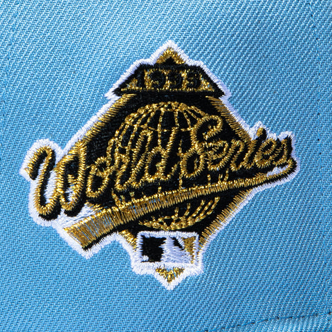 New Era 59Fifty Atlanta Braves 1995 World Series Patch Stars Hat - Light Blue, Red New Era