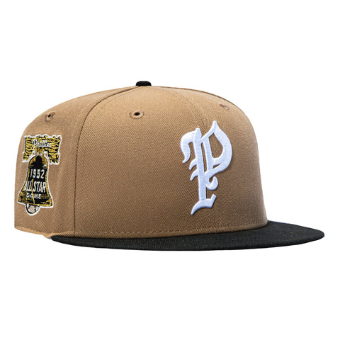 New Era 59Fifty Bird Watchers Philadelphia Phillies 1952 All Star Game Patch Hat - Khaki, Black