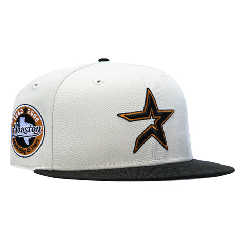 New Era 59Fifty Bird Watchers Houston Astros 45 Years Patch 2000 Hat - Stone, Black