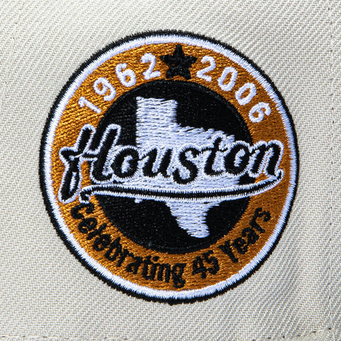 New Era 59Fifty State Birds Houston Astros 45 Years Patch 2000 Hat - Stone, Black New Era