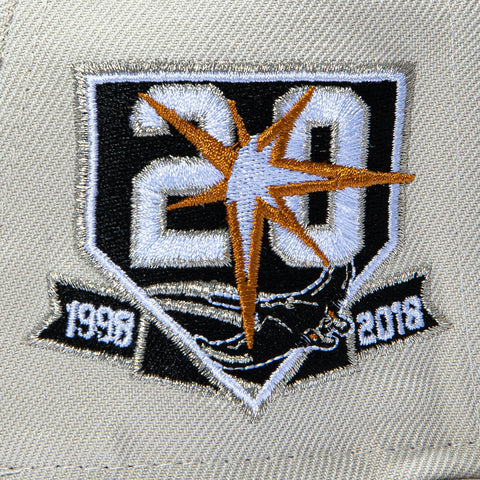 New Era 59Fifty State Birds Tampa Bay Rays 20th Anniversary Patch Hat - Stone, Black New Era
