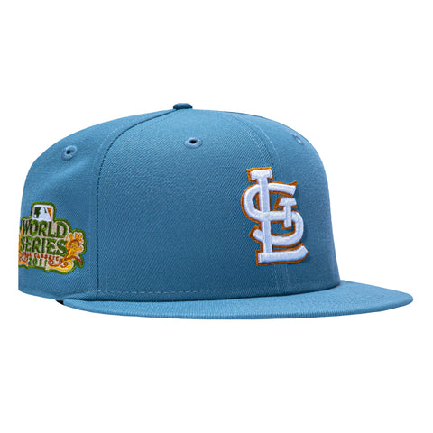 New Era 59Fifty Bird Watchers St Louis Cardinals 2011 World Series Patch Hat - Indigo, Gold