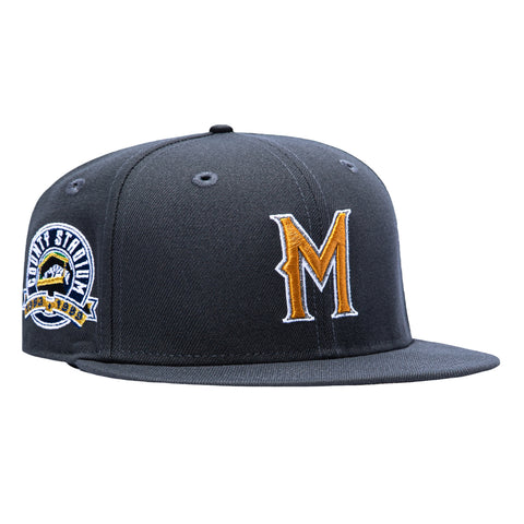 New Era 59Fifty Bird Watchers Milwaukee Brewers County Stadium Patch Hat - Graphite, Brown
