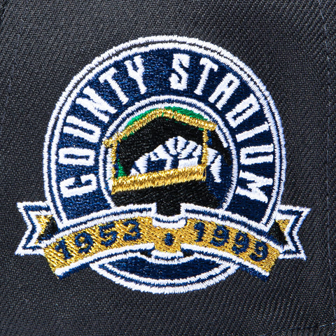 New Era 59Fifty State Birds Milwaukee Brewers County Stadium Patch Hat - Graphite, Brown New Era