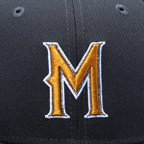 New Era 59Fifty State Birds Milwaukee Brewers County Stadium Patch Hat - Graphite, Brown New Era
