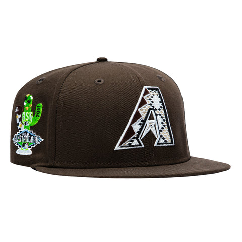 New Era 59Fifty Bird Watchers Arizona Diamondbacks 2011 All Star Game Patch A Snake Print Hat - Brown