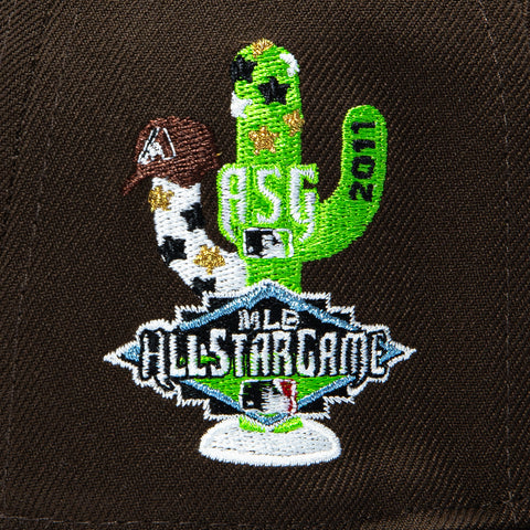 New Era 59Fifty State Birds Arizona Diamondbacks 2011 All Star Game Patch A Snake Print Hat - Brown New Era