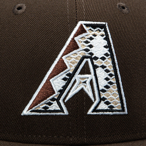 New Era 59Fifty State Birds Arizona Diamondbacks 2011 All Star Game Patch A Snake Print Hat - Brown New Era