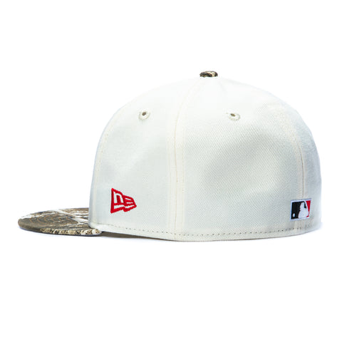 New Era 59Fifty Los Angeles Angels 2002 World Series Patch LA Hat - White, Realtree New Era