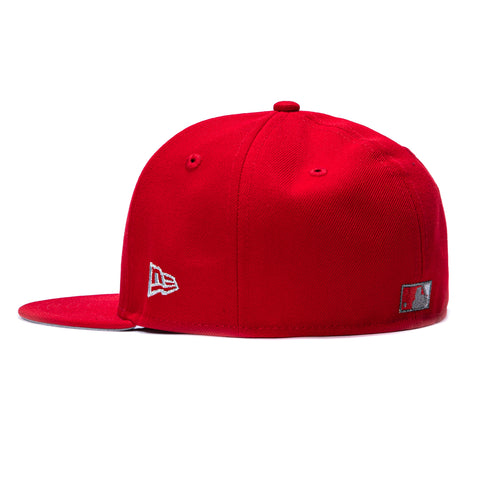 New Era 59Fifty Detroit Tigers 1968 World Series Patch Hat - Red, Metallic Silver New Era