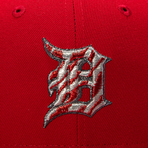 New Era 59Fifty Detroit Tigers 1968 World Series Patch Hat - Red, Metallic Silver New Era