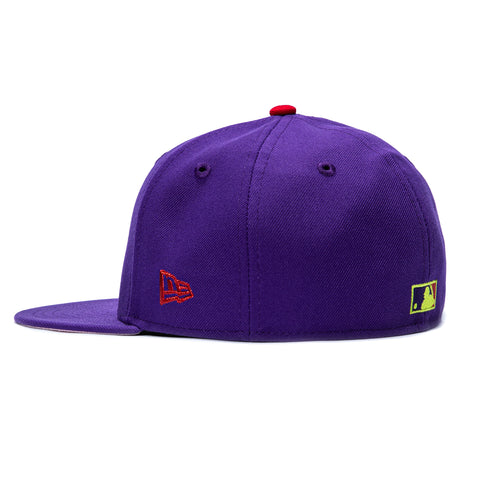 New Era 59Fifty Arizona Diamondbacks 25th Anniversary Patch Upside Down Pink UV Hat - Purple New Era