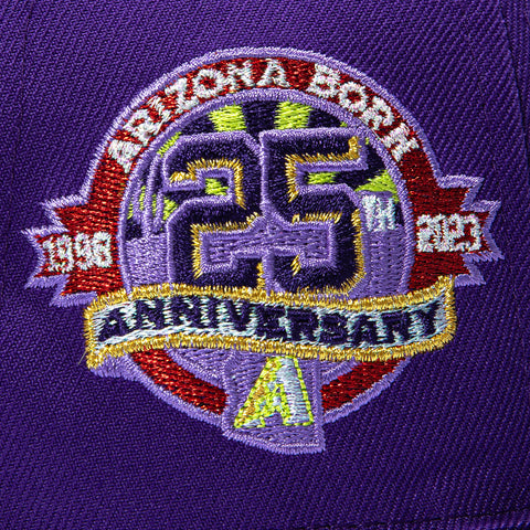 New Era 59Fifty Arizona Diamondbacks 25th Anniversary Patch Upside Down Pink UV Hat - Purple New Era