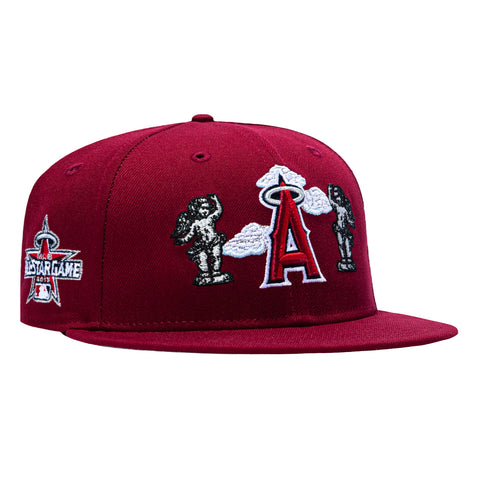 New Era 59Fifty Los Angeles Angels 2010 All Star Game Patch Cherub Hat - Cardinal