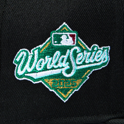 New Era 59Fifty Los Angeles Dodgers 2025 World Series Patch Lucky Cat Pink UV Hat - Black New Era