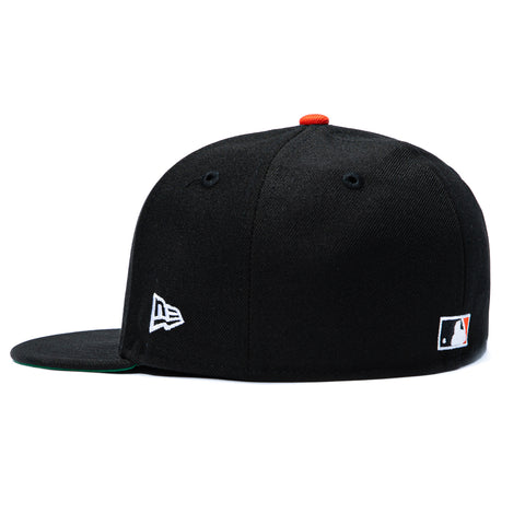 New Era 59Fifty San Francisco Giants Battle of the Bay Patch Upside Down Hat - Black, Orange New Era