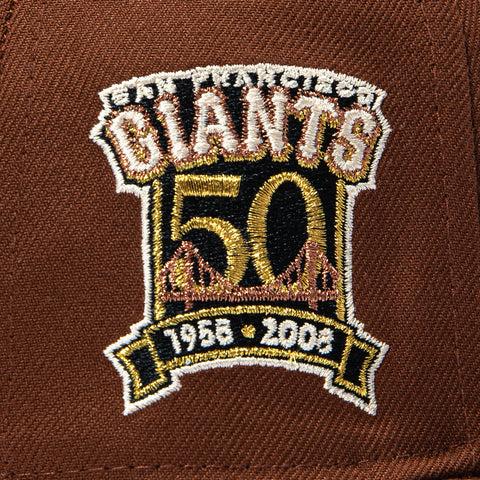 New Era 59Fifty San Jose Giants 50th Anniversary Patch Hat - Brown, Ivory New Era