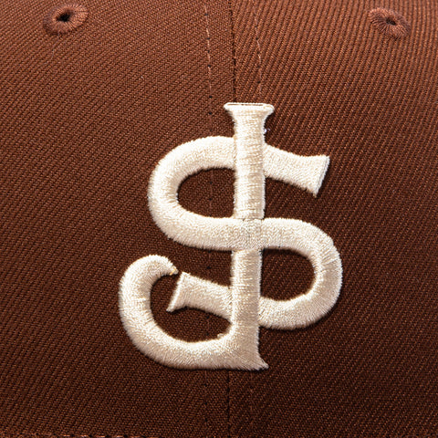New Era 59Fifty San Jose Giants 50th Anniversary Patch Hat - Brown, Ivory New Era