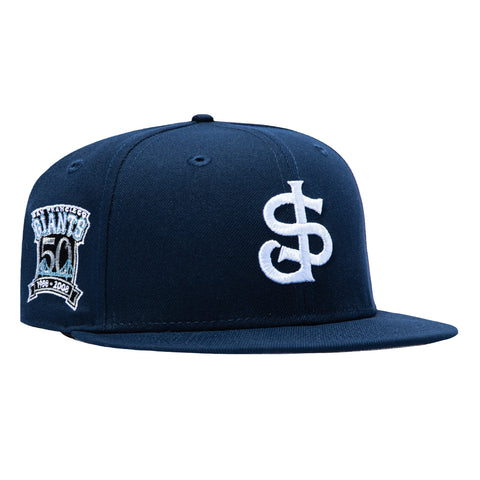New Era 59Fifty San Jose Giants 50th Anniversary Patch Hat - Navy, White New Era