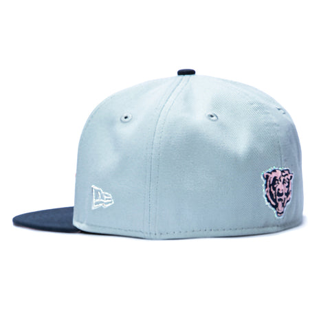 New Era 59Fifty Gibbs x Hat Club Chicago Bears 1985 Super Bowl Patch Da Bears Pink UV Hat - Grey, Navy New Era